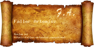 Faller Artemisz névjegykártya